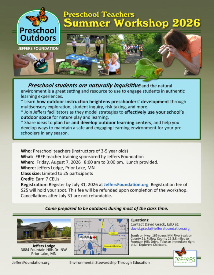 Preschool Outdoors Summer Workshop - 2026