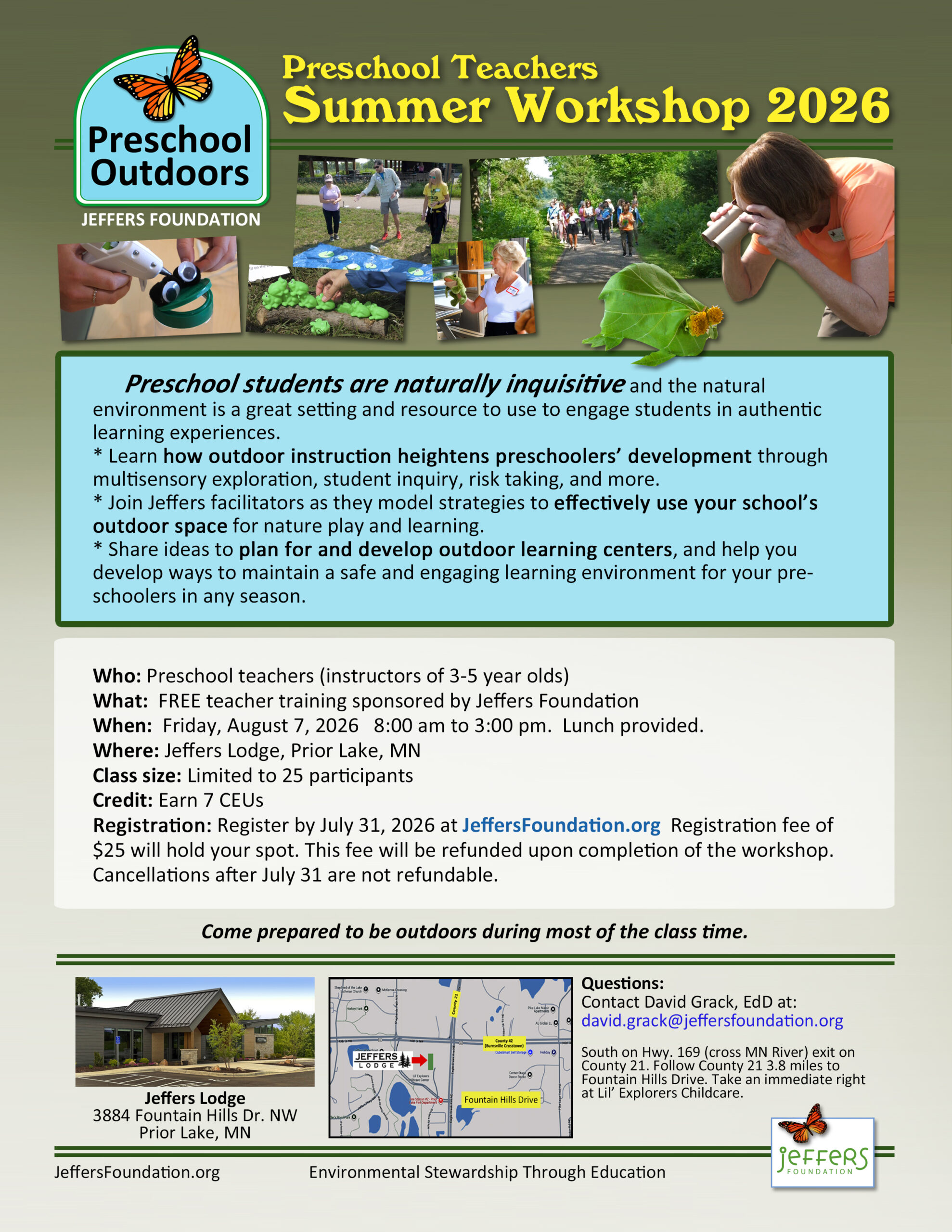 Summer Preschool Outdoors flyer