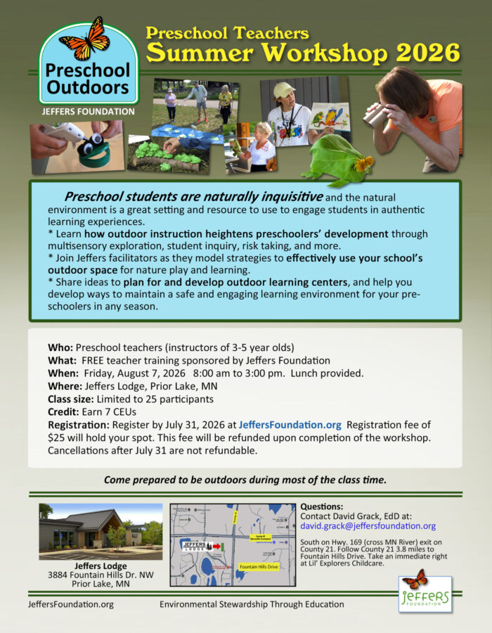Preschool Outdoors Summer Workshop - 2026