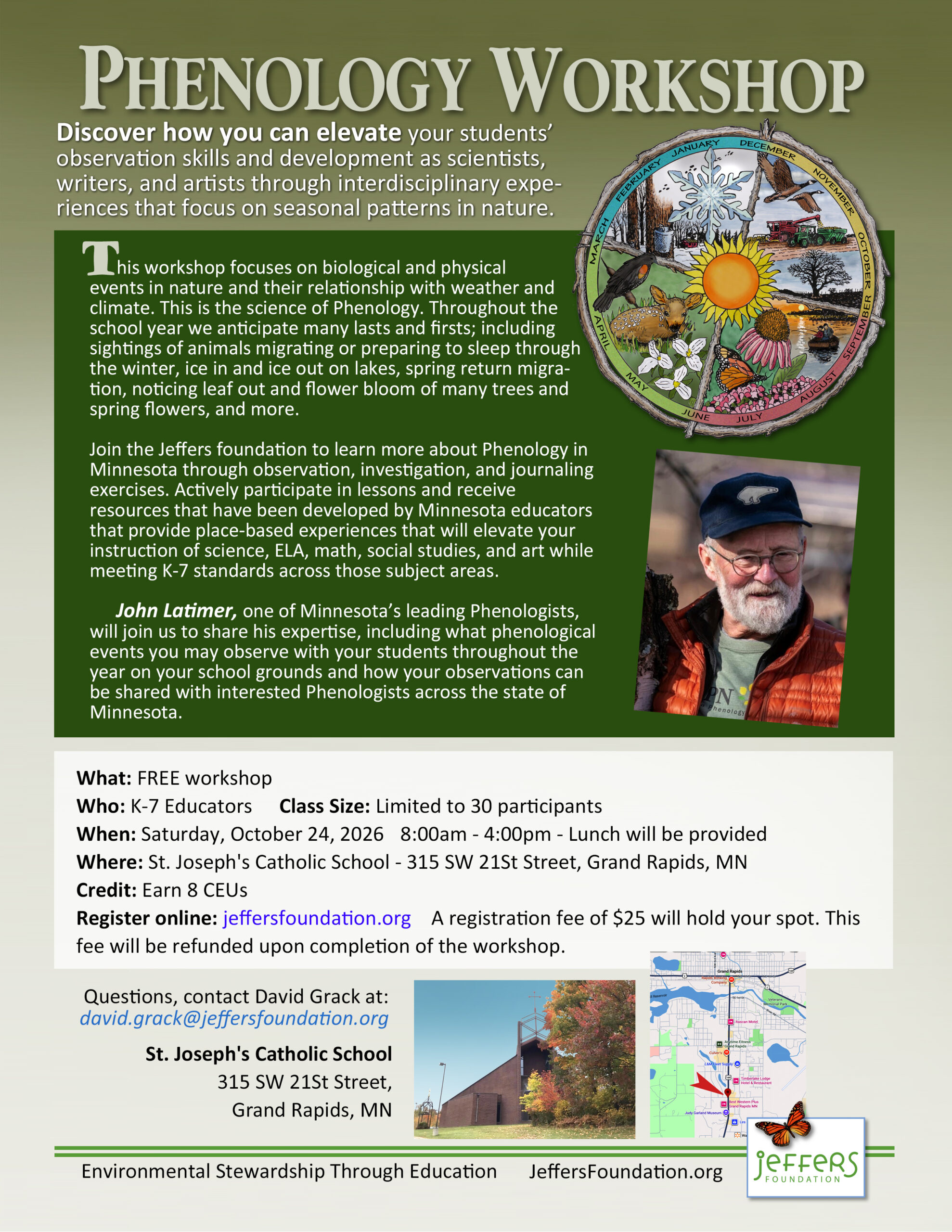 Fall Phenology Workshop 2026 promo Grand Rapids Nature Journaling Institute 2026