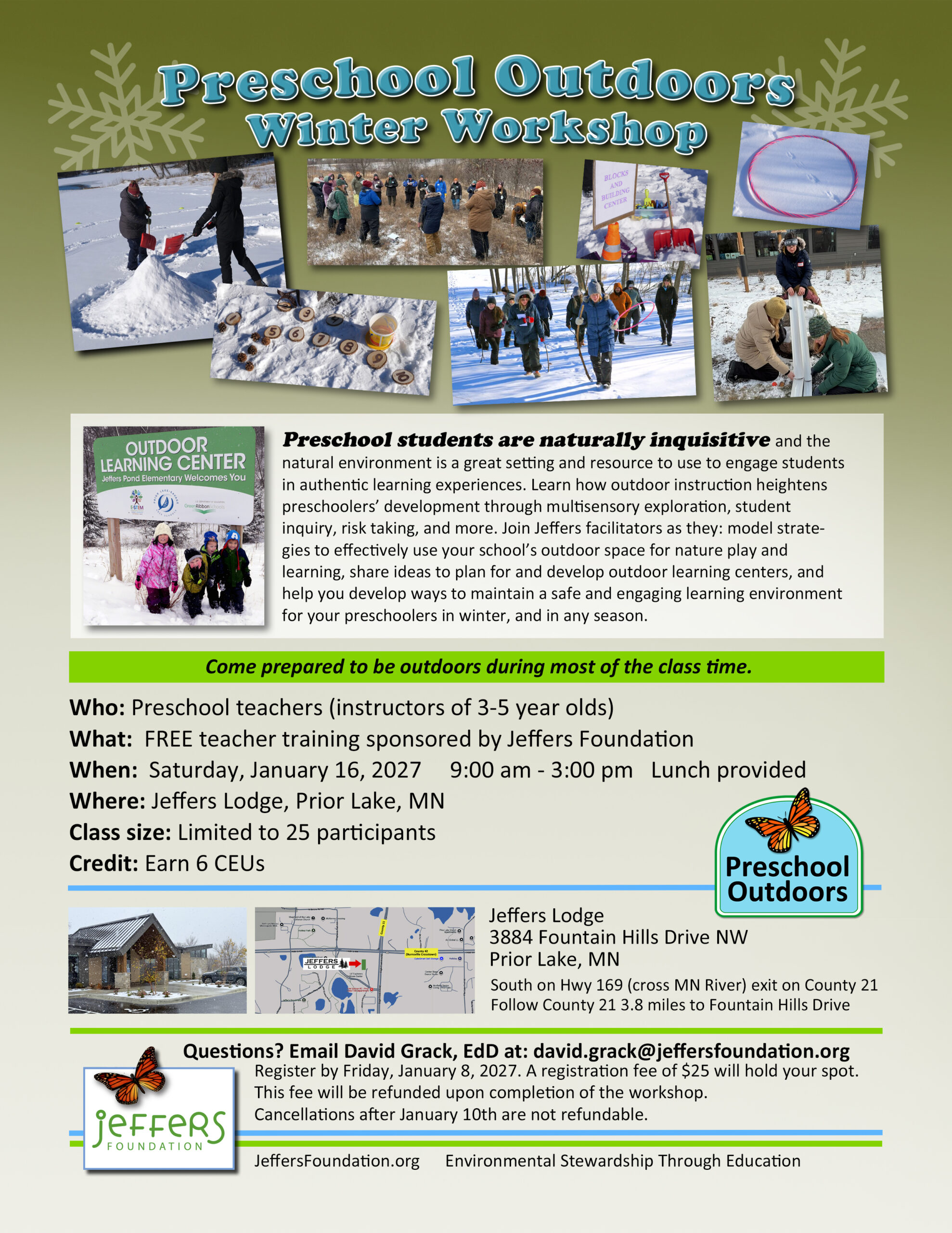 Preschool Winter Workshop 2027 Nature Journaling Institute 2026