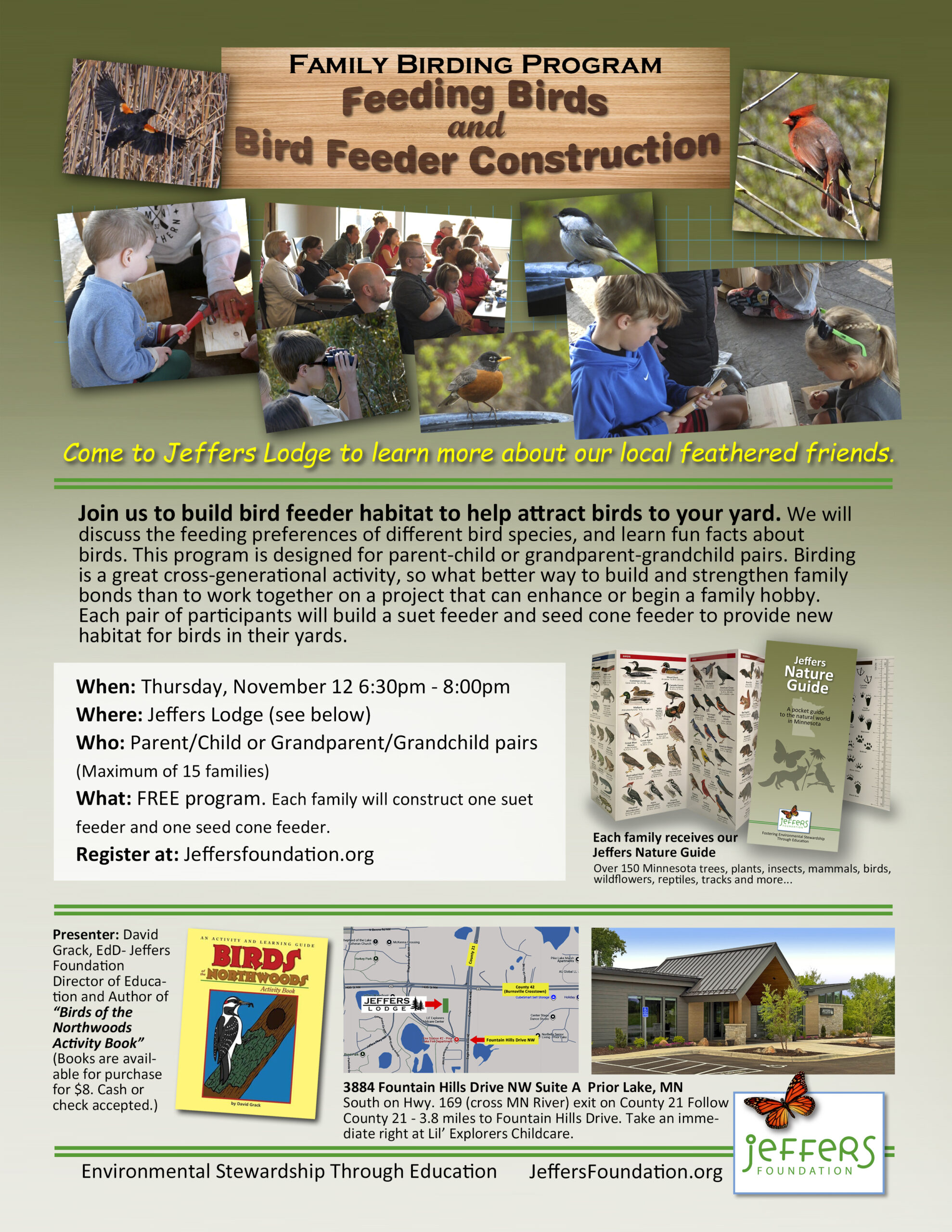 Family Birding Program - Birdfeeder Construction - 2026 Nature Journaling Institute 2026